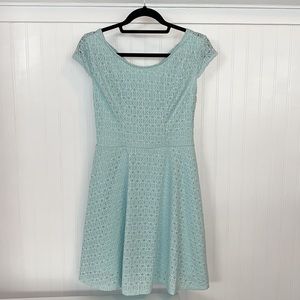Xhilaration Medium Mint Green Lace A-line Dress